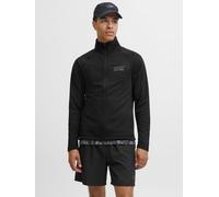 Negro Hombres Polyester/Elastane Sudadera Con Cremallera XS EU