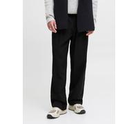Negro Hombres Polyester Pantalones Clásicos Corte Wide Leg 28/30 EU