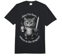 Negro Humor de Gato Perezoso Debido a no querer no Gracias Comfort Colors Adult Heavyweight T-Shirt
