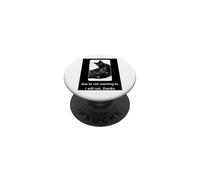 Negro Humor de Gato Perezoso Debido a no querer no Gracias PopSockets PopGrip Adhesivo