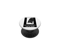 Negro Humor de Gato Perezoso Debido a no querer no Gracias PopSockets PopGrip Adhesivo