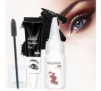 Negro Kit Tinte de Cejas,Set Tinte para Pestañas y Cejas,Kit Colores para Cejas y Pestañas,Set Tinte dos en Uno para Cejas y Pestañas,Eyelash and Eyebrow Tint Kit,para Uso Doméstico y de Salón