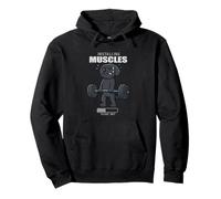 Negro Labrador Deadlift Gimnasio Rata Instalación Músculo Mamá Papá Sudadera con Capucha