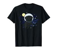 Negro Labrador Perro Astronauta Espacio Animal Amante Luna Mamá Papá Camiseta