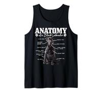 Negro Labrador Retriever Anatomía Divertido Perro Lindo Mamá Papá Camiseta sin Mangas