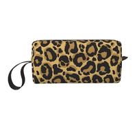 Negro Leopardo Amarillo, Bolsa de Maquillaje Bolsa de cosméticos Bolsa de artículos de tocador de Viaje portátil Bolsa de Maquillaje