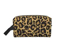 Negro Leopardo Amarillo, Bolsa de Maquillaje Bolsa de cosméticos Bolsa de artículos de tocador de Viaje portátil Organizador de Bolsa de Maquillaje