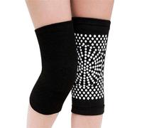 (Negro, M-1 PAR) Rodillera autocalentable de ajenjo con medicina china, rodillera cálida para aliviar