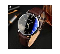 (Negro-Marrón) Oferta especial 2023. Reloj Ginebra para hombre, números romanos, correa de piel sintética