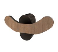 Negro Mate/Marrón Doble Gancho Para Colgar Toallas Baño WC Montado Pared