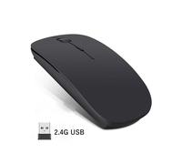 (Negro mate) Ratón inalámbrico para iPad, Samsung, Huawei, Lenovo, Android, Windows, portátil, tableta,