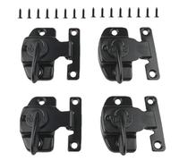 Negro metal mesa de comedor Cerraduras, CAASFOOY de mesa con tornillos 4 PCS cerradura de mesa de comedor hebilla de mesa cerraduras cierres mesa conectores hoja accesorios hardware