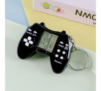 (Negro) Mini mando de juego Tetris Blast, juguete retro, llavero electrónico, adornos colgantes