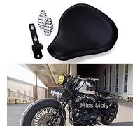 Negro Motocicleta Solo Asiento de Cuero con 3 Pulgadas Kit de Soporte de Montaje de Resorte para 48 Sportster 883 XL1200 Dyna Chopper Bobber
