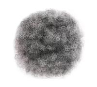 Negro Mujeres cortas Kinkys rizado sintético afros puf cordón cola de caballo extensión para afro bun extensión de pelo Ponytail Extension (gris)