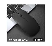(Negro) Nuevo ratón inalámbrico Bluetooth de 2,4 GHz, ratón óptico USB para PC, ordenador portátil Lenovo