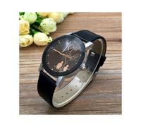 (Negro) Nuevo reloj de cuarzo con correa de silicona para pareja de estudiantes, reloj de cuarzo con