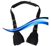 Negro nylon pierna yoga banda pilates yoga banda entrenamiento, relajante presión de la pierna, la creación de hermosas formas de la pierna, regalo de pareja - K31
