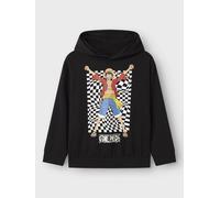 Negro One Piece Sudadera Con Capucha