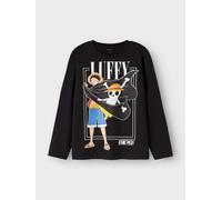 Negro One Piece Top De Manga Larga