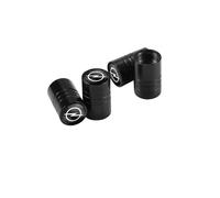 (Negro para Opel) 4 tapones de válvula de neumático de aleación de aluminio para coche, accesorios antipolvo