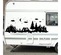 Negro - Pegatina de vinilo Art Deco para la bicicleta de montaña y la cinta de deportes extremos