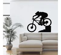 Negro - Pegatina de vinilo Art Deco para la bicicleta de montaña y la cinta de deportes extremos