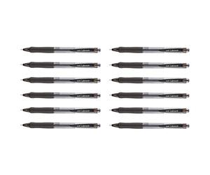 Negro Pen Uniball-De-Ball Laknock punta amplia retráctil 1.2 MM Negro tinta recargable