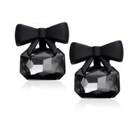Negro Pendientes de Lazo para las Mujeres, Lindo Rhinestone Stud Pendientes Pequeño Cristal Imitación Joyería de Lazo Brillante Novia Accesorios Boda