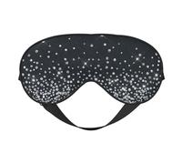 Negro Plata Brillo Diamante Brillante, Cubreojos completos Antifaz bloqueador de luz Antifaz para dormir Antifaz suave con los ojos vendados Noche