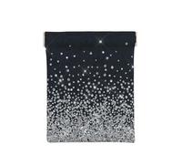 Negro Plata Brillo Diamante Brillante, Squeeze Top Wallet Bolsa de Almacenamiento para Mujer Monedero pequeño Bolsa de Cambio