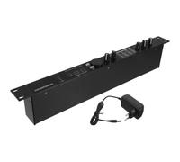 Negro Procesador de Audio Reverberación Múltiple Mic4 | Montaje en Rack, Controles Frontales y Pedal, USB Integrado, para Pa, Micro y Karaoke