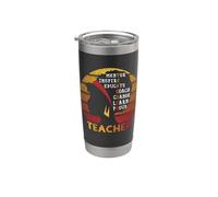 Negro Profesor Inteligente Afro Amor Melanina Mujeres Afroamericanas Vaso térmico de acero inoxidable de doble pared