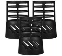 Negro Protector Térmico 3 Piezas para Boquilla de Pistola de Calor | Plástico, Instalación Sencilla, Uso Prolongado a Alta Temperatura, para Desoldar y Soldar Boquilla Caliente