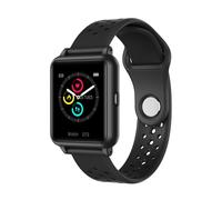 (Negro) Pulsera deportiva Rollme S06 con termómetro Monitor de oxígeno y presión arterial de frecuencia cardíaca