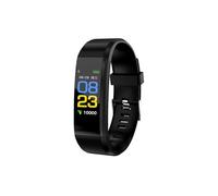 (Negro)Pulseras inteligentes Bluetooth Monitoreo deportivo de frecuencia cardíaca y presión arterial