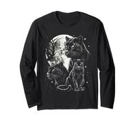 Negro Puma Panther 90s Style Vintage Aesthetic Y2K Panther Manga Larga