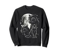 Negro Puma Panther 90s Style Vintage Aesthetic Y2K Panther Sudadera