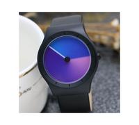 (Negro púrpura) 2017 Reloj de cuero genuino resistente al agua futuro nuevo concepto color marea hombres