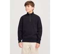 Negro Recycled/Polyester/Cotton Sudadera Con Media Cremallera Liso Boys 128 EU