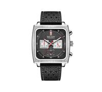 (Negro) Reloj de cuarzo MEGIR con esfera cuadrada para hombre, correa de acero inoxidable, cronógrafo