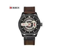 (Negro) Reloj de lujo de la marca CURREN, relojes deportivos militares para hombre, reloj de cuarzo