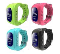 (Negro) Reloj de pulsera de seguridad con rastreador GPS para niños, reloj inteligente con función de