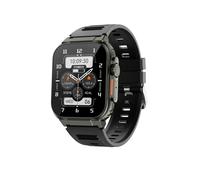 (Negro) Reloj inteligente 2025 para adultos, pantalla táctil completa de 1,96 pulgadas, control del sueño, frecuencia