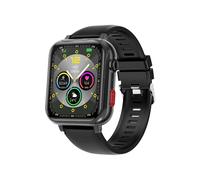 (Negro) Reloj inteligente G18 de 1,83 pulgadas con pantalla a color y correa de silicona, compatible
