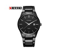 (Negro) Relojes CURREN para hombre, marca superior, relojes de pulsera militares de lujo para hombre,