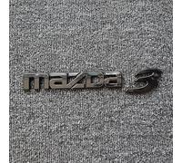 Negro Repuesto Emblema Logo para Mazda 3 Sedan 2011 2012 2013,Parrilla Delantera Maletero Trasero Insignia Adhesivos Letras Guardabarros Carrocería Lado ABS Coche Decoración Accesorios