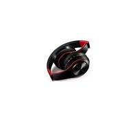 (Negro Rojo) Auriculares Auriculares Inalámbricos con Micrófono Auriculares Estéreo Digitales Bluetooth