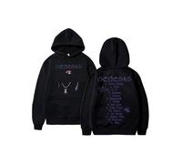 (negro-S)Peso Pluma Genesis Music Album Sudadera con capucha para hombre y mujer, sudadera informal
