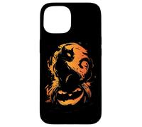 Negro Scary Cat Calabaza Halloween Diseño Amantes de Gatos Diversión Carcasa para iPhone 15